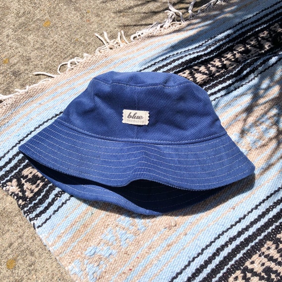 Blue Bucket Hat, Corduroy Sun Hat, Fall Sun Hat, Hiking Accessory