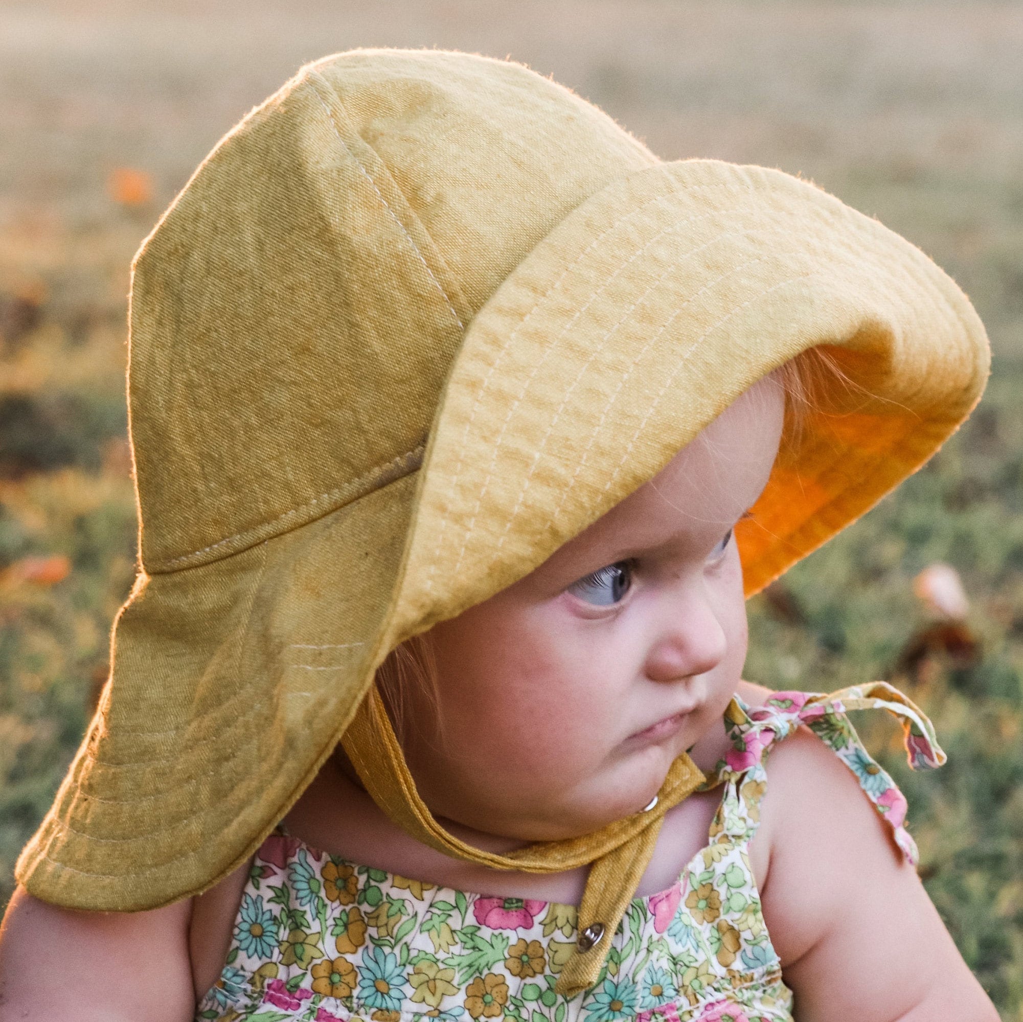 Baby Summer Hat Yellow Sun Hat Baby Summer Accessory Etsy