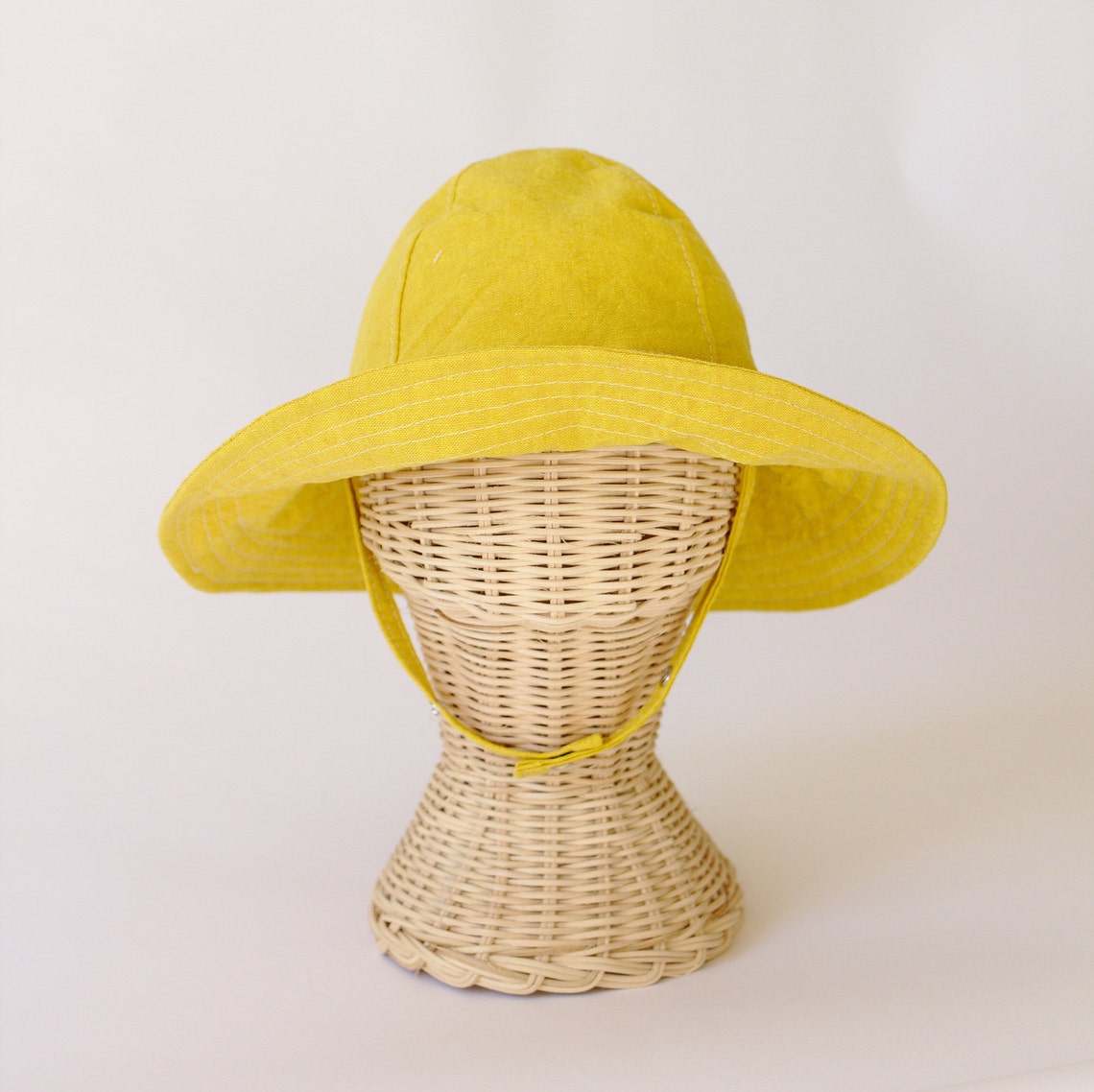 Baby Summer Hat Yellow Sun Hat Baby Summer Accessory Etsy