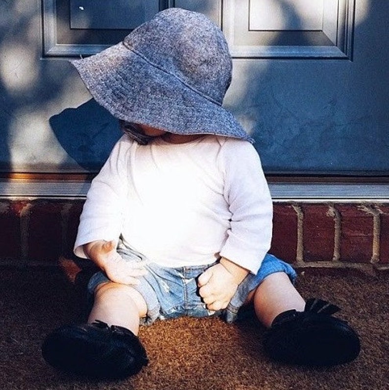 Denim Baby Wide Brim Floppy Sun Hat for Boys or Girls Etsy