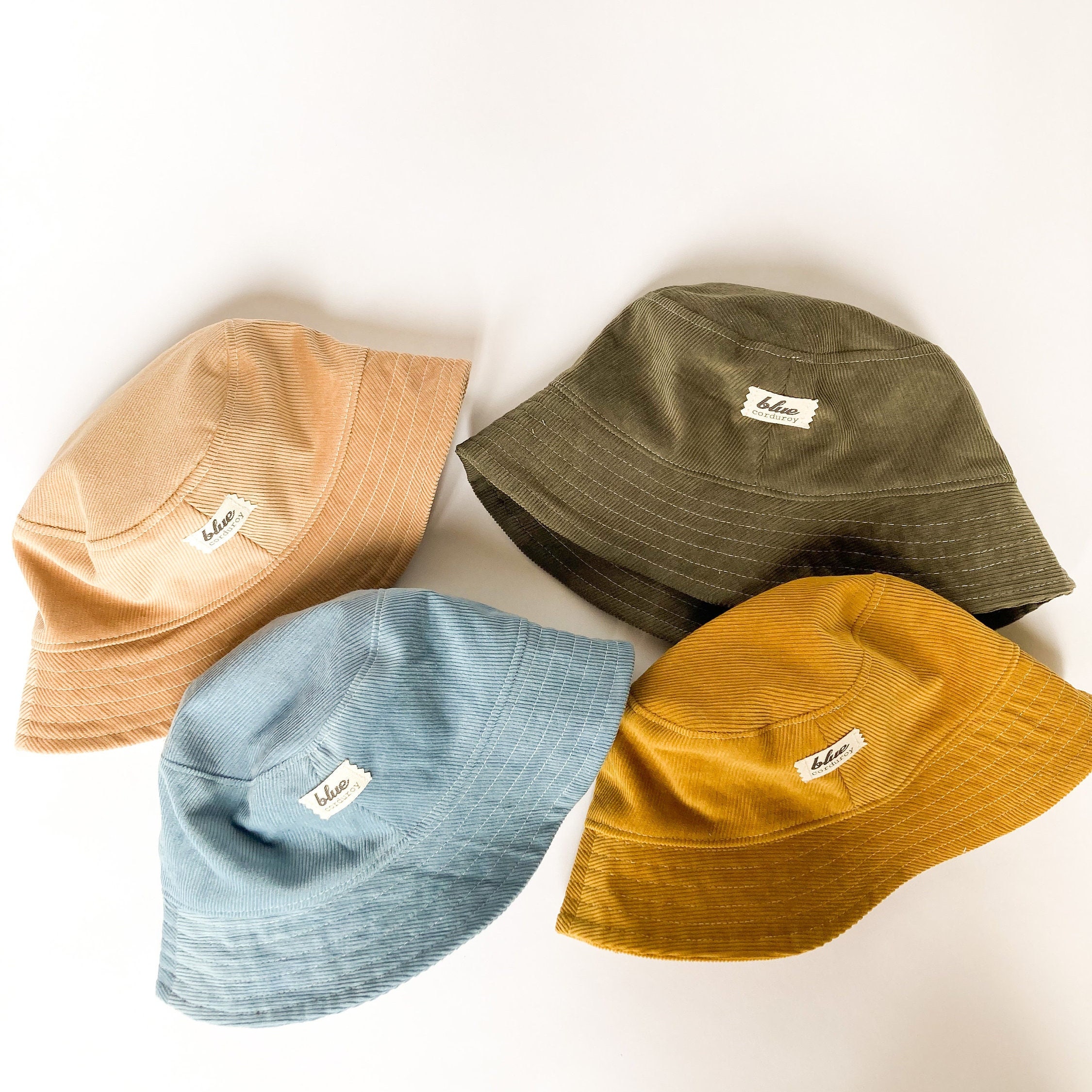 Adult Yellow Sun Hat, Corduroy Bucket Hat, Fall Hats, Boho