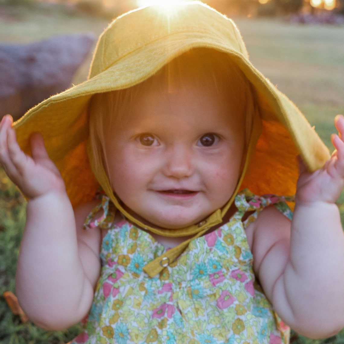Baby Summer Hat Yellow Sun Hat Baby Summer Accessory Etsy