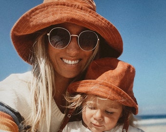 Baby and Mom Bucket Hat, Corduroy Hat, Mommy and Me Outfits Fall, Newborn Sun Hat, Fall Kid Hat, Toddler Beach Accessory, Toddler Bucket Hat