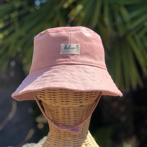 Baby Sun Hat, Corduroy Bucket Hat, Toddler Brim Hat, Pink Newborn Summer Gift, Girl Beach Accessory, Baby Sun Protection, Blush Pink Baby