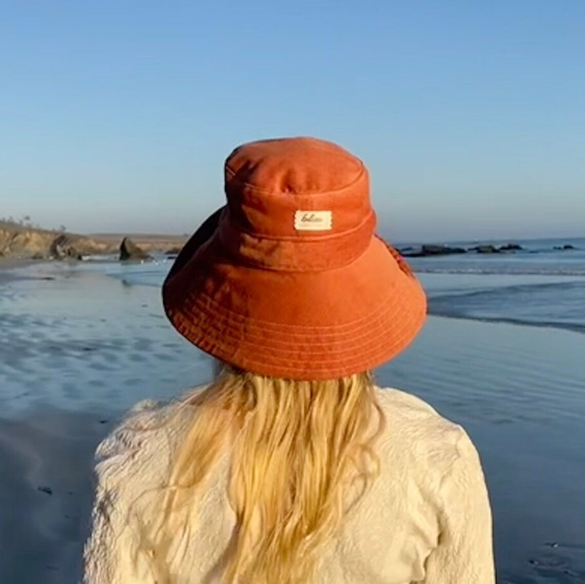 Wide Brim Bucket Hat Rust Corduroy Hat Large Brim Sun Etsy