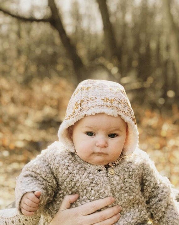 baby girl winter bonnet