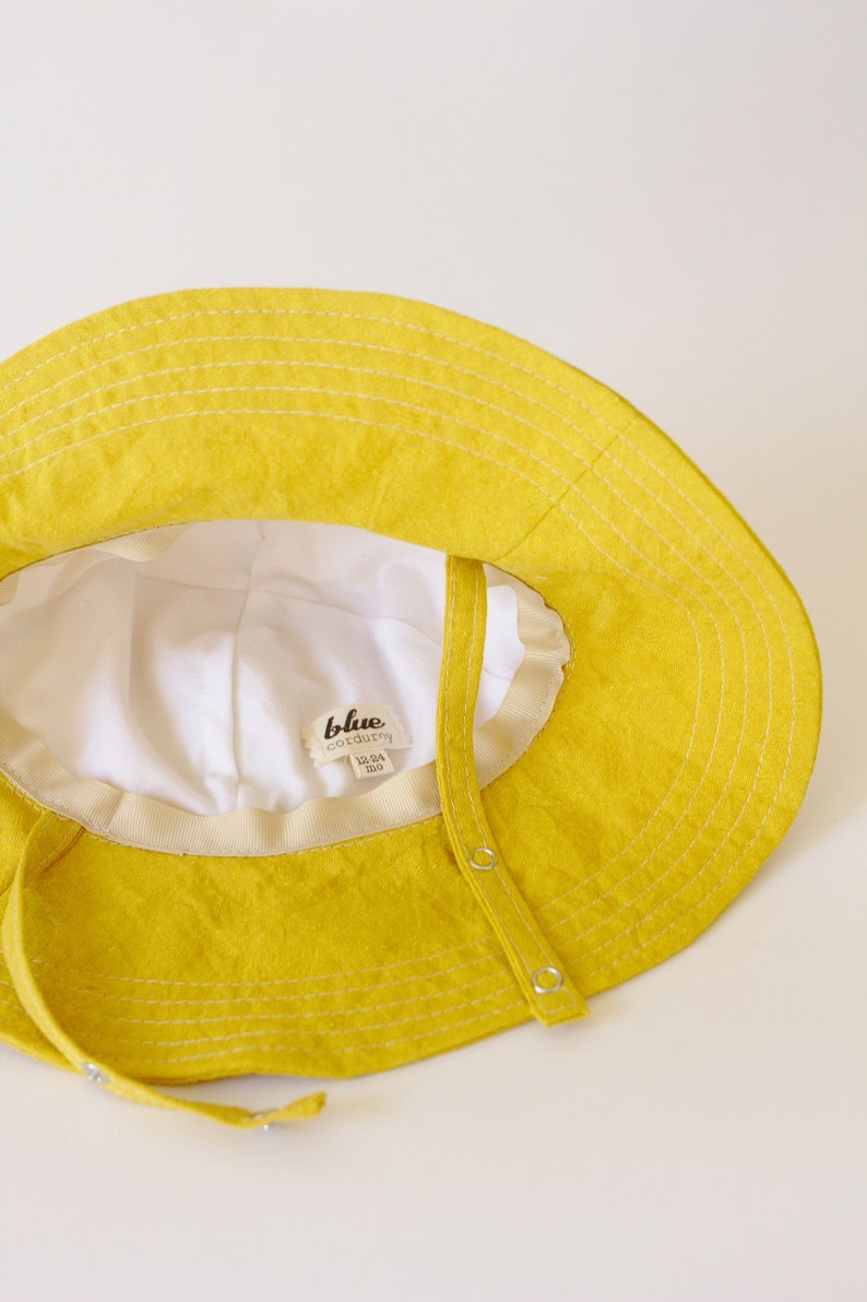 Yellow Sun Hat With Wide Brim for Beach Babies and Toddlers | Etsy