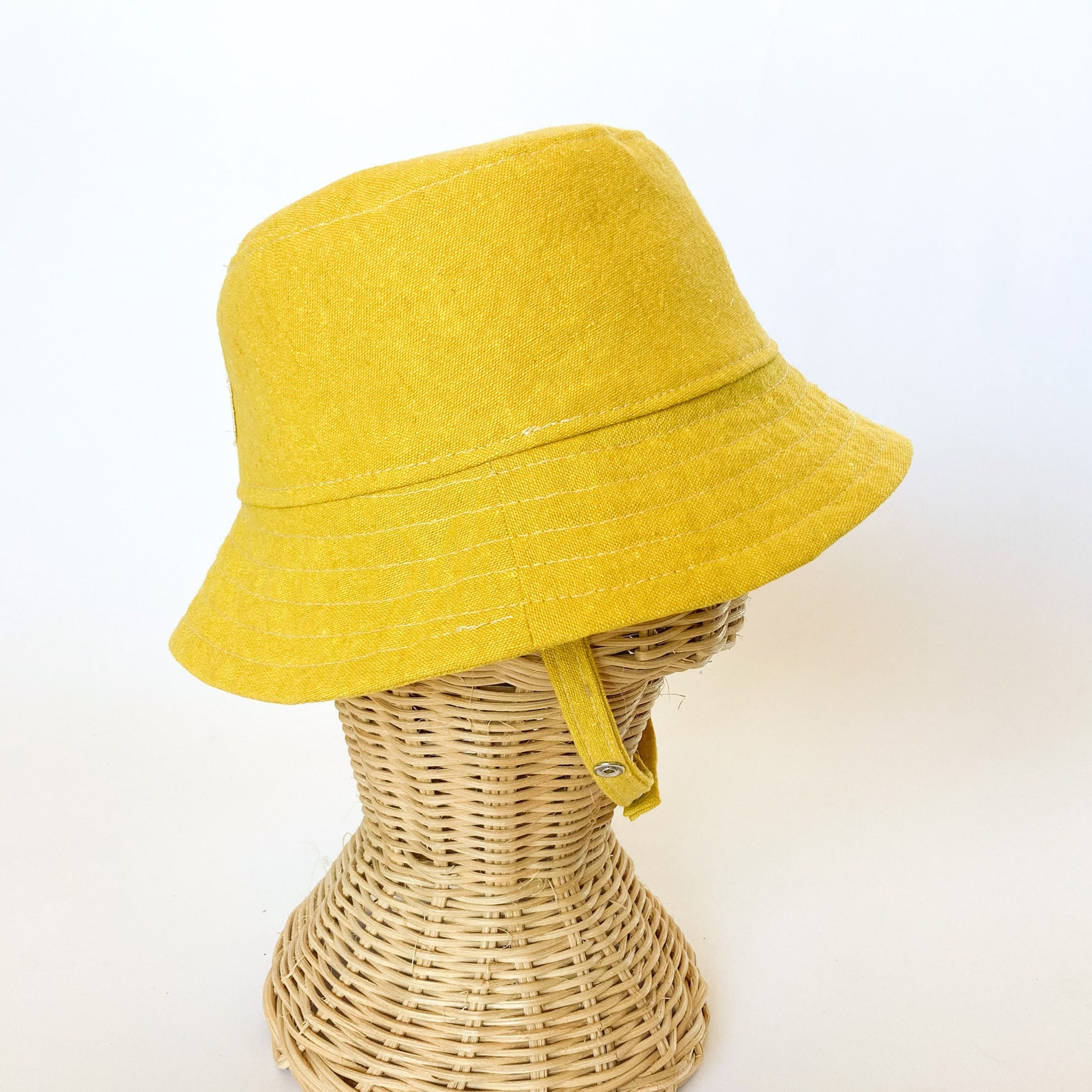 Yellow Bucket Hat, Baby Sun Hat, Summer Baby Gift, Toddler Sun Hat