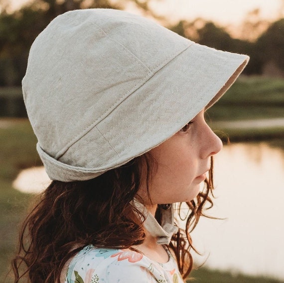 Gorro para el sol para niños pequeños, niños y bebés en lino