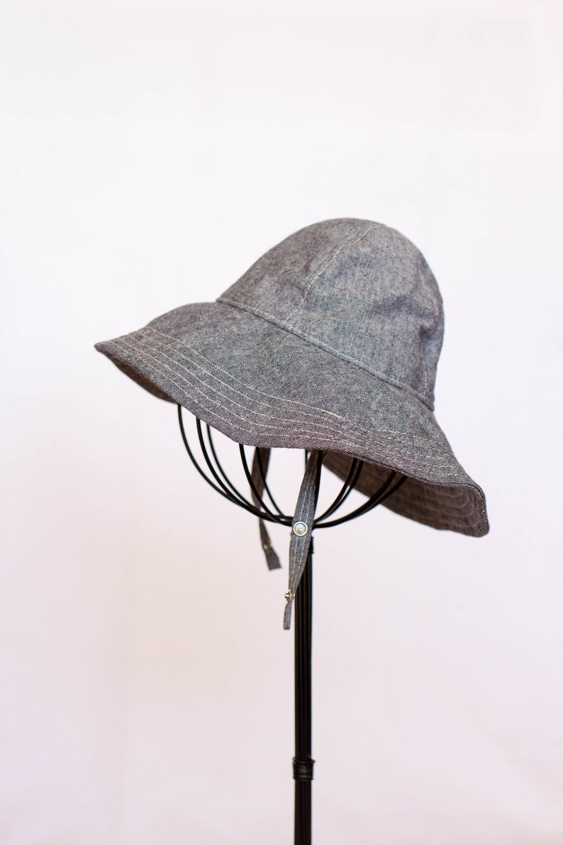 Denim Baby Wide Brim Floppy Sun Hat for Boys or Girls Etsy