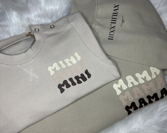 Mamá a juego y mini sudadera - Personalizada