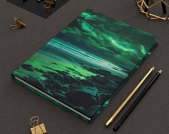 Hardcover Journal Matte - Green Aesthetic Lined Notebook