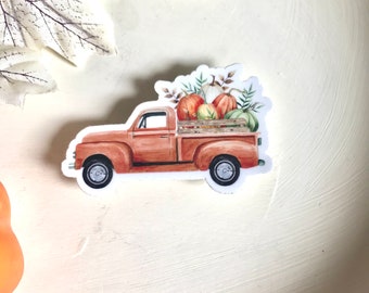 Autumn Vintage Pick-Up Truck Vinyl Sticker