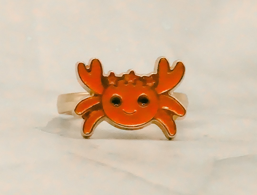 Crab Spinner Ring, Fidget Rings for Girls Jewelry for Kids - Etsy