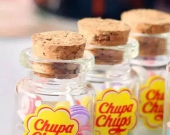 Doll House Accessories 1:12th Miniature - 1 X Jar of Tiny Chupa Chups