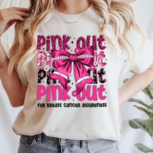 Football Pink Out Shirt, Breast Cancer Football Shirt, Breast Cancer Awareness Shirt, Pink Ribbon, Game Day Shirt, Football Mom Shirt