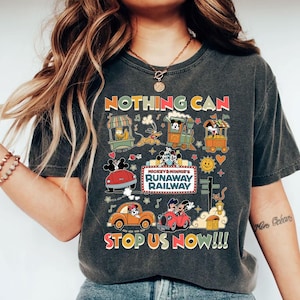 Vintage Nothing can stop us now Mickey & Minnie&#39;s runaway railway shirt, Disney ride shirt, WDW Magic Kingdom Family vacation trip tee