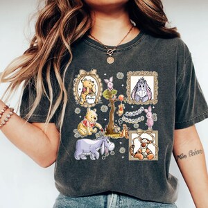Comfort Colors® Coquette Bow Winnie The Pooh Shirt, Pooh And Friends Tshirt, Disney Pooh Shirt, Pooh T-Shirt, Pooh Bear And Co Tee