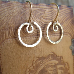 Handmade 14kt Gold Fill Spiral Earrings: Shimmering Everyday Jewelry