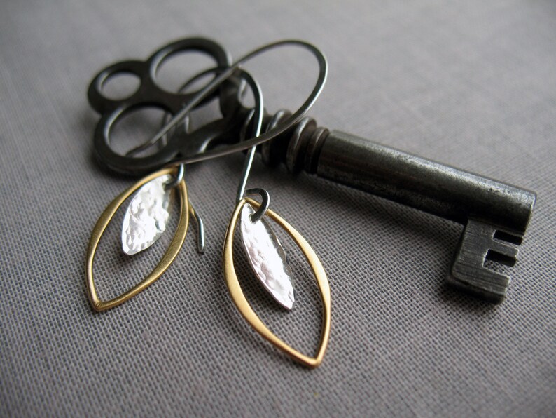 Sterling Silver Leaf Earrings, Elegant Lightweight Earrings, Gift for Her image 6