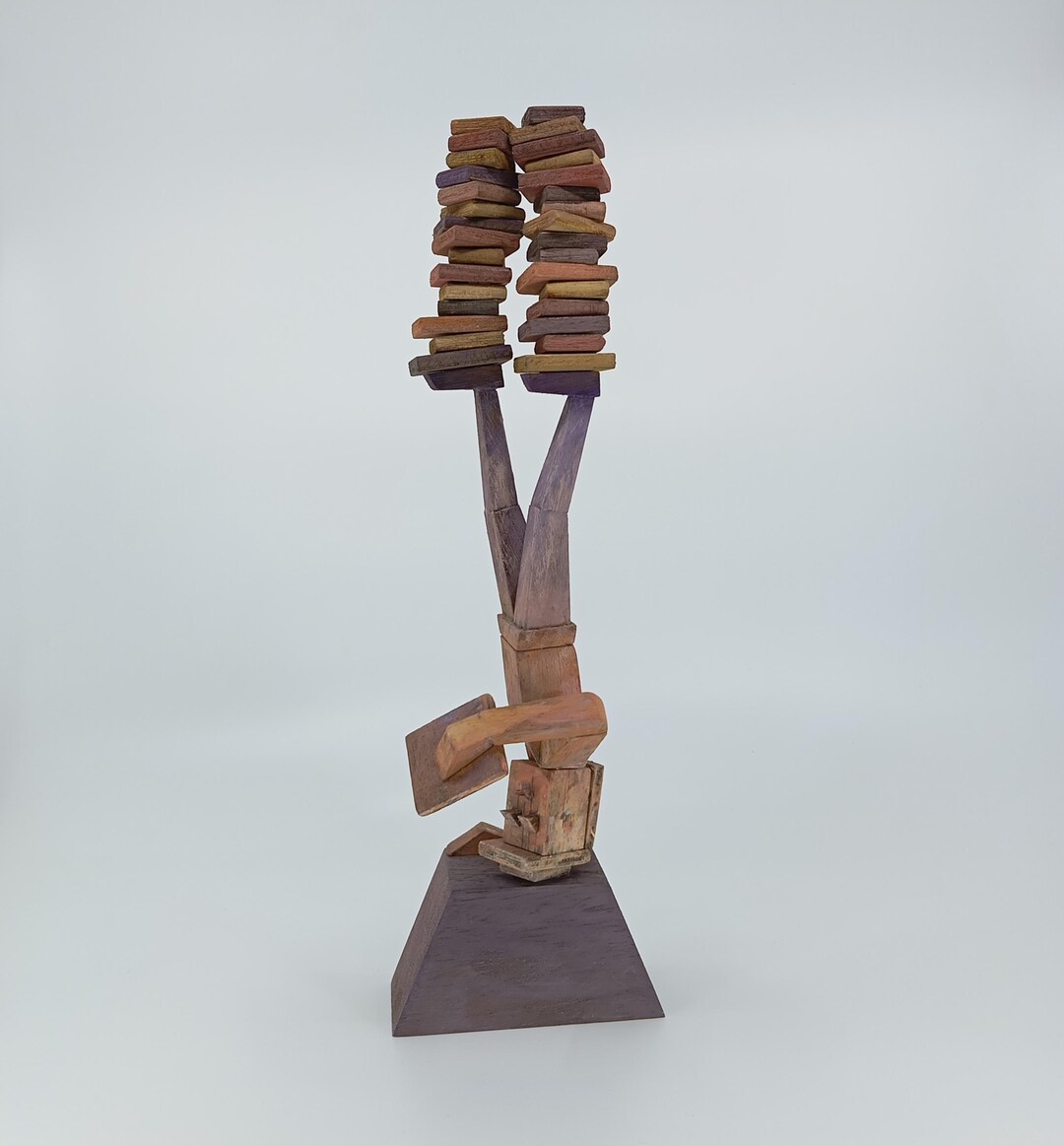 Sculptures Reading in Wood, Modern Abstract Books Figurine, Statue for ...