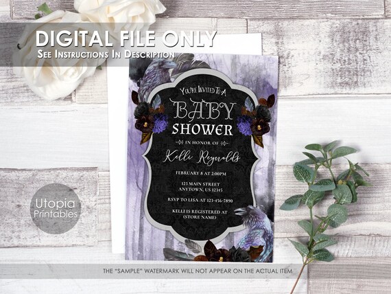 feather themes for baby shower invitations