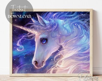 Unicorn Fantasy Art | Instant Download | Magical | Whimsical | Surreal | Printable | Downloadable | Digital