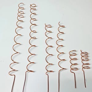 Copper Electroculture Small Coils (10-Pack) - Garden Antenna Plant Stakes