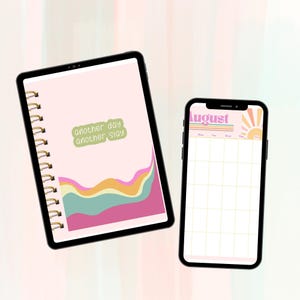 Retro Digital Planner|Monthly Planner|2025 Simple Planner|Ipad Planner| Hyperlinked Digital Planner|Daily Planner|Goodnotes|Retro Theme.