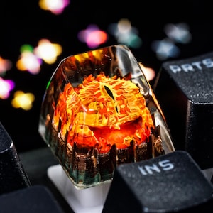LIMITED SALE 50% Eye Ring Keycaps, Ring of Power Keycap, Evil Eye Keycap, Artisan Keycap, Keycap for MX Cherry Switches Michanical Keyboard
