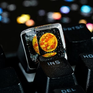 LIMITED SALE 50% Planet Keycaps, Solar System Keycap, Moon Keycap, Earth Keycap, Keycap Set for Mechanical Keyboard, Gift for Him