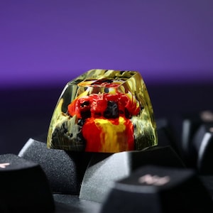 Fire Dragon Keycap, Artisan Keycap, Keycap Set for MX Cherry Mechanical Keyboard, Gift for Him