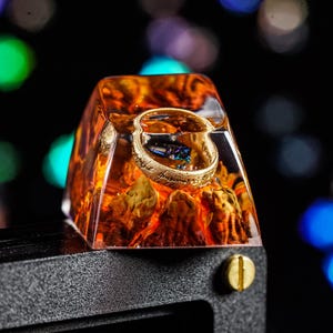 VENTA LIMITADA 50% Teclas con forma de anillo de ojo, tecla con forma de anillo de poder, tecla con forma de mal de ojo, tecla artesanal, tecla para interruptores Cherry MX Teclado mecánico