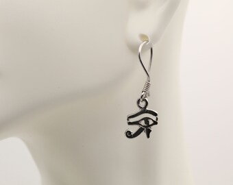 Eye of Horus Sterling Silver earring Egyptian handmade.