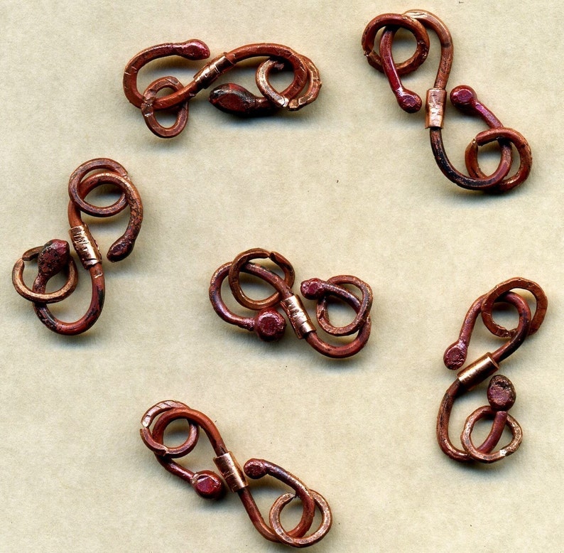 RCC2-Rosey Copper S clasp 2 sets Handmade image 2