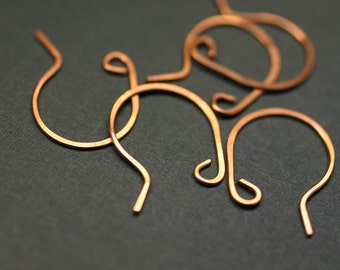 CEWR4-  Copper Earwires 4pair - Handmade