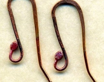 RCEW12 - Rosey Copper Earwires 12pair - Handmade