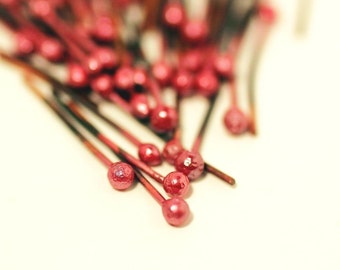 RCH50/.5-1-  Rosey Copper Headpins 50ct .5-1 inch - Handmade