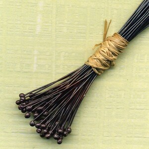 ECH50/2-3 Eggplant Copper Headpins 50ct 2-3 inch Handmade image 3