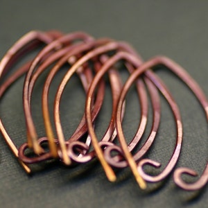 RCEWA10 Rosey Copper Almond Earwires 10pr image 2