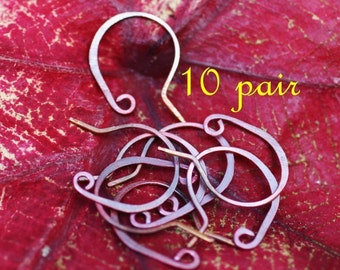 RCEWR10-  Rosey Copper Earwires 10pair 16-20mm- Handmade