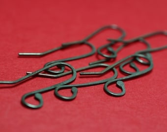 SEWO4- Oxidized  Sterling Earwires 8 pieces (4pr)