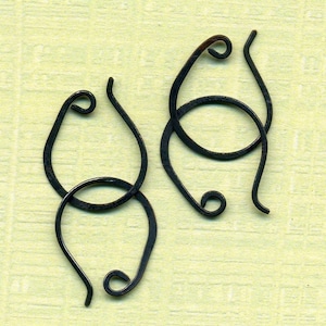 CEWRO4 Copper Earwires Oxidized 4pair 16-20mm Handmade image 1