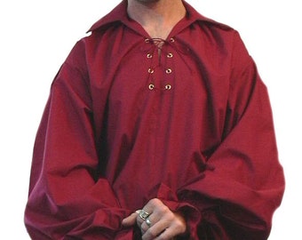 Pirate Shirt w/Button Ruffled Cuffs