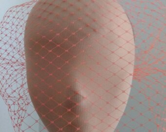 Orange netting veil