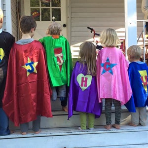 Custom Superhero Cape Kids and Adult Personalized Satin embroidered party gift cosplay image 3