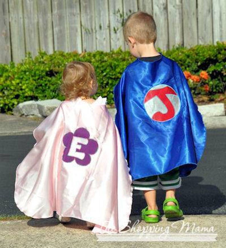 Custom Superhero Cape Kids and Adult Personalized Satin embroidered party gift cosplay image 2
