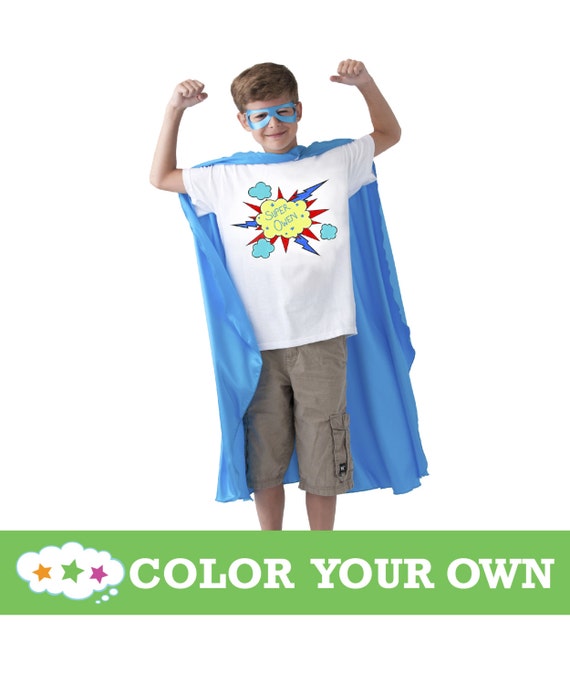 Color Your Own T-Shirt: 3 Designs & Sizes To Choose From! Party Favor, Superhero Party, Activity. Il_570xn