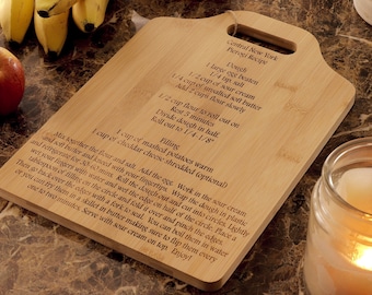 Pierogi Engraved Cutting Board, Kitchen Decor, Cooking Gift, Pierogi Lover, Unique Cutting Board, Gift From Upstate New York