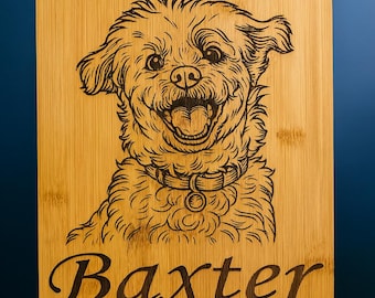 Custom Animal Engraved Cutting Board, Animal Design Cutting Board, Housewarming Gift, Custom Gift